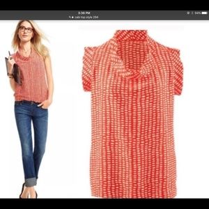 CAbi Style 294 Madeline orange red top Size xl EUC